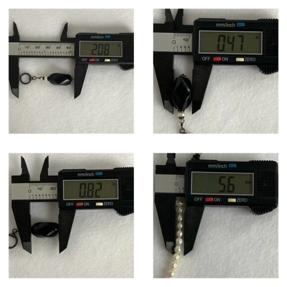 Pearl 18" Sterling Silver Front Rope Toggle Necklace Black Nephrite Jade Pendant - Picture 10 of 16